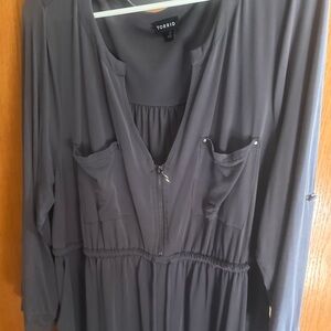 Torrid Charcoal Long Sleeve Dress